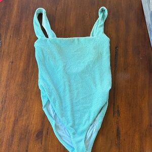 Show Me Your MuMu Light Blue Textured Swimwear